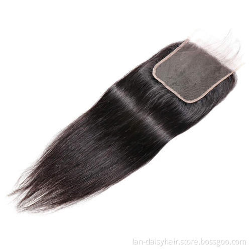 Peruvian Hair Straight Lace  Closure 4x4  Free/Middle/Three Part Swiss Lace Remy Hair Pre Plucked Closures